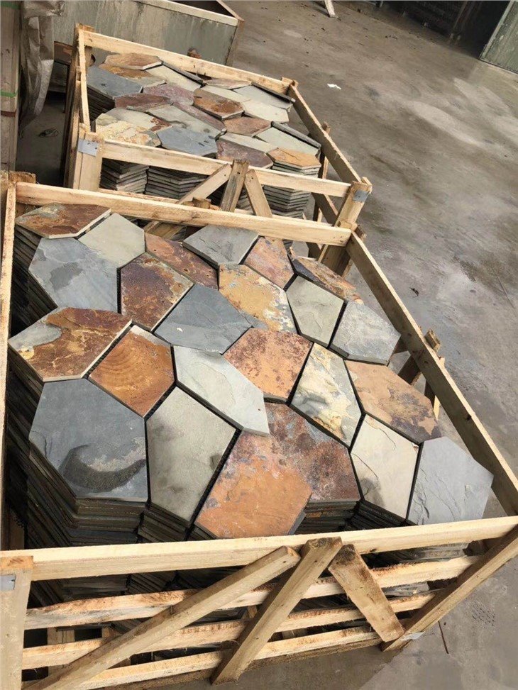 Rusty slate meshed flagstone 1