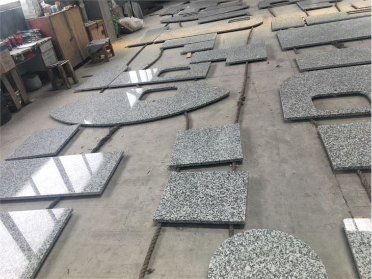 big white flower granite